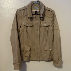 White House Black Market Tan Utility Jacket for Women
